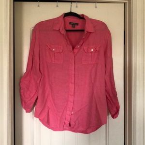 Never worn tommy Bahamas pink linen shirt